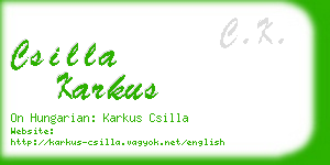 csilla karkus business card